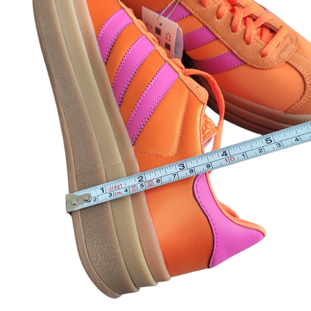 ADIDAS Orange Purple Gazelle Bold Lace Up Sneakers Size 9 - Picture 14 of 15